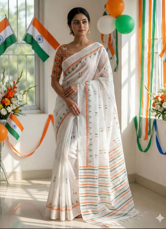 Bhumika’s fashion presents Indian Tri Color Ready to wear saree