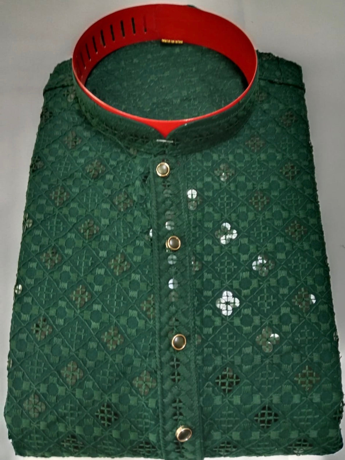 Men’s Lakhnavi Style Cotton Kurta | Traditional Embroidered Kurta Australia | Bhumika’s Fashion