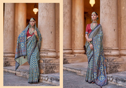 Patola Style Ready-to-Wear Saree