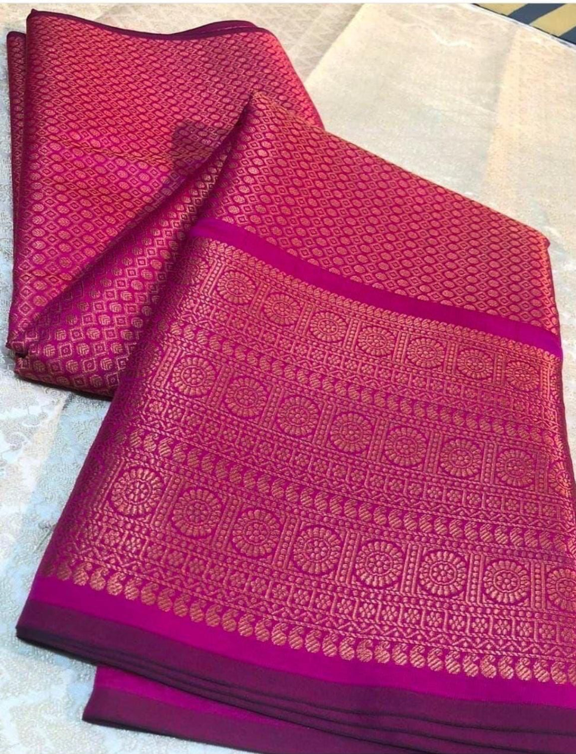 Soft Lichi Silk Ready-to-Wear Saree