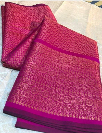 Soft Lichi Silk Ready-to-Wear Saree