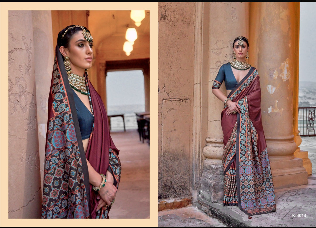 Patola Style Ready-to-Wear Saree