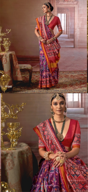 Patola Style Ready-to-Wear Saree